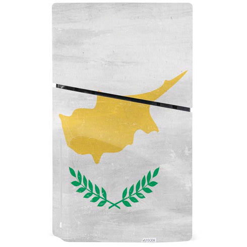 Cyprus Flag Distressed PS5 Slim Disk Console Skin
